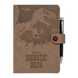 Caderno Journal Jurassic Park, Capa Dura Oficial A5 Com Caneta