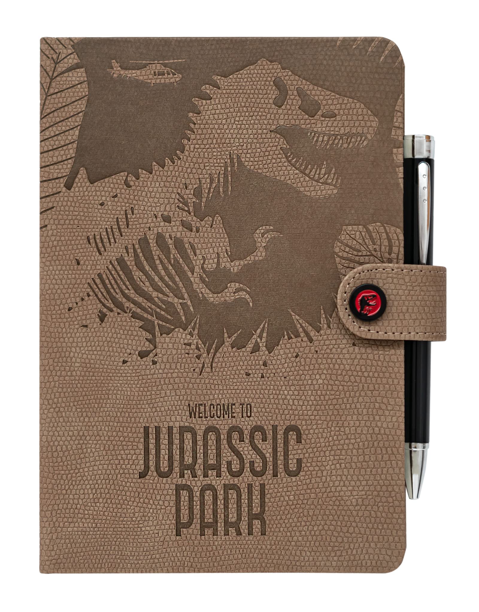 Caderno Journal Jurassic Park, Capa Dura Oficial A5 Com Caneta
