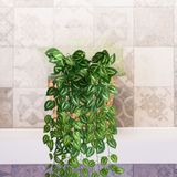 8 Pendentes Decorativo De Folhagem Artificial Jiboia Para Composição De Arranjos Com Estilo Natural