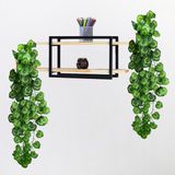 5 Pendentes Decorativo De Begônia Variegata 100x20 Artificial Verde Para Realçar Ambientes Internos Com Elegância
