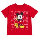 Camiseta Disney Mickey Mouse Red Love Para Meninos 4t