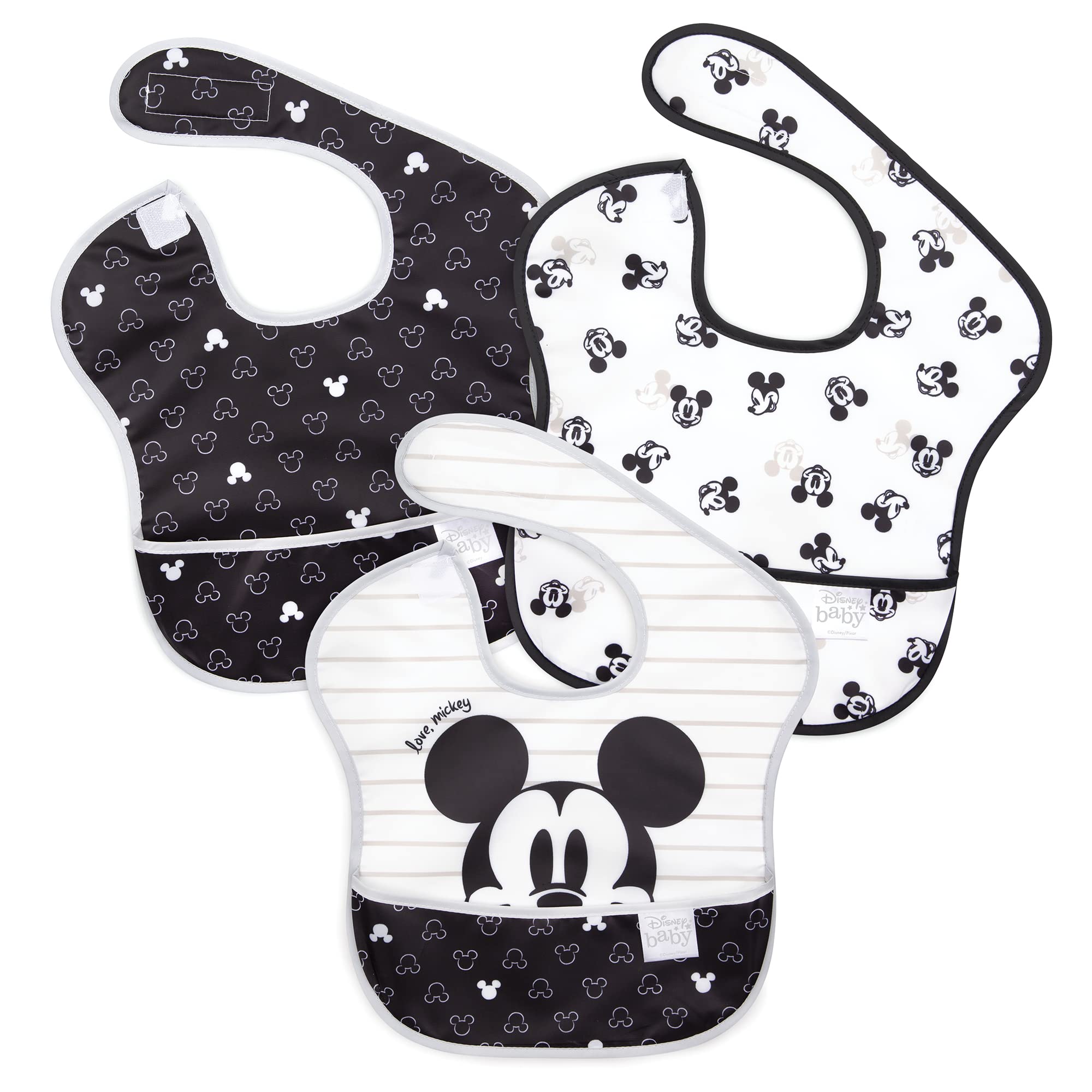 Big Bumkins Disney Superbib Para Bebê/criança De 6 A 24 Meses, Pacote Com 3
