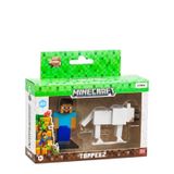 Kit Pack Brinquedo 2 Bonecos Ação Minecraft 3d Colecionáveis