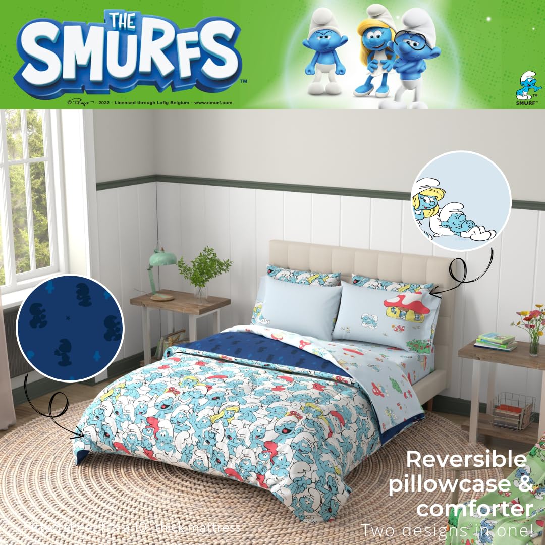 Conjunto De Roupa De Cama Franco The Smurfs Super Soft Microfiber