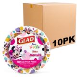 Pratos De Papel Glad Para Crianças Disney Mickey &amp; Friends 21 Cm 24 Quilates