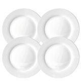 Jogo Pratos De Sobremesa Kit 4 Peças 20cm Branco Brizzard