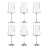 Jogo Com 6 Taças Bohemia Cristal Para Vinho 460ml