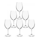 Jogo Com 6 Taças Cristal Bohemia Para Vinho Anna 580ml