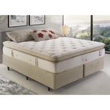 Cama Box Queen Herval Channel Bambu, Molas Ensacadas, 72 x 158 x 198 cm