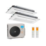 Ar Condicionado Bi Split Inverter Midea 18.000 Btus (2x Evap Cassete 1 Via 12.000) Quente E Frio 220v
