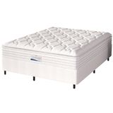 Cama Box Casal King Colchão Molas Ensacadas Granville Com Pillow Probel 193x203x66cm Branco
