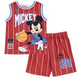 Conjunto De Roupas Disney Mickey Mouse Toddler Boys 5t Vermelho/listras