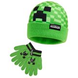 Conjunto De Inverno Minecraft Beanie, Chapéu E Luva Para Crianças E Adolescentes