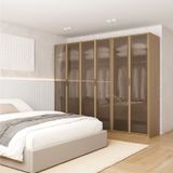 Guarda-roupa Modulado 3 Peças 6 Portas Jade Cabecasa Madeiramadeira Avelã