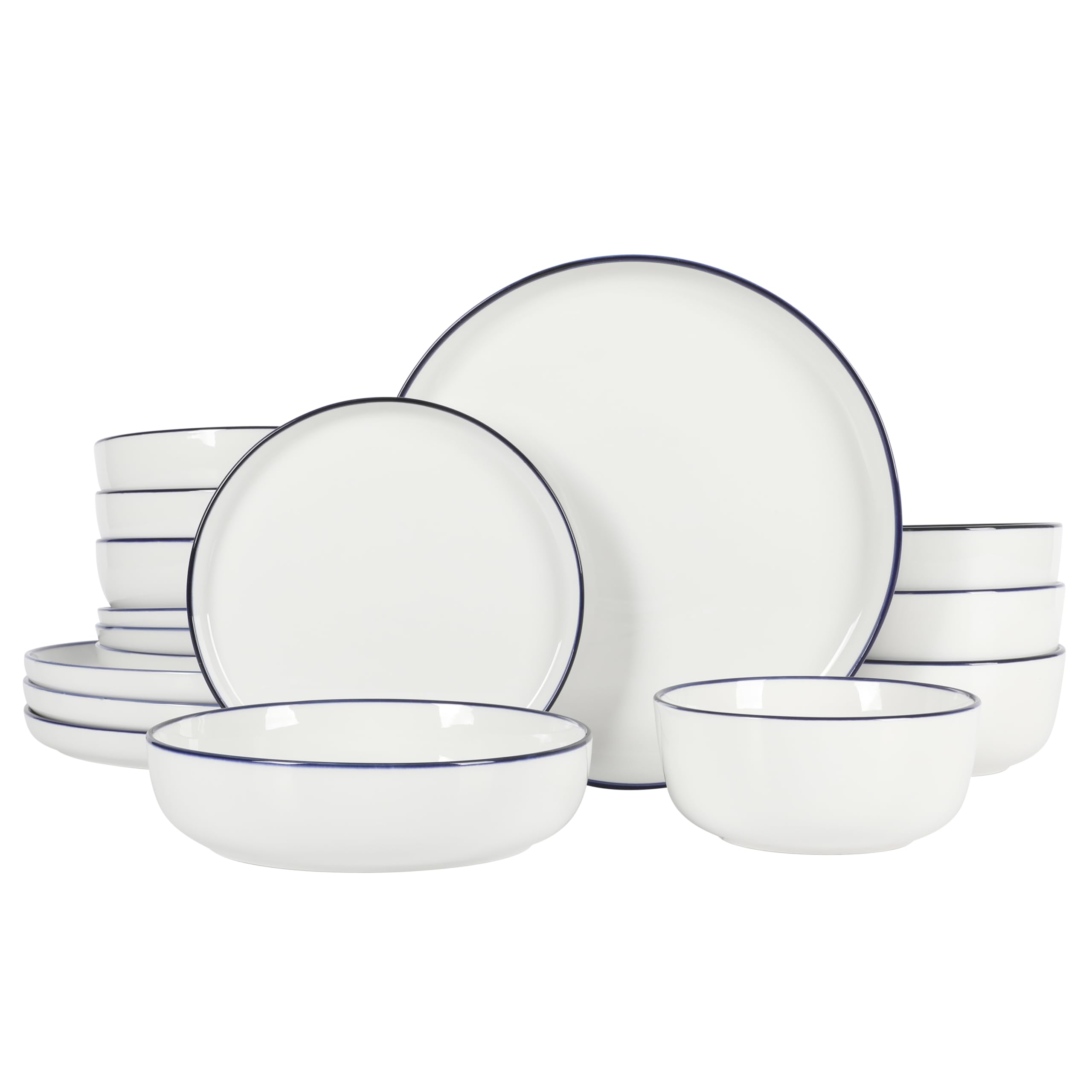 Conjunto De Louças Gibson Home Oslo 16 Peças De Porcelana Branca