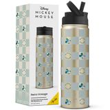 Garrafa De Água Joyjolt Disney Retro Vintage 650 Ml Em Aço Inoxidável