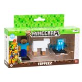Kit Pack Brinquedo 3 Bonecos Ação Minecraft 3d Colecionáveis