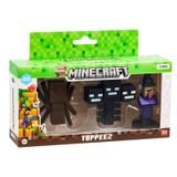 Kit Pack Brinquedo 3 Bonecos Ação Minecraft 3d Colecionáveis