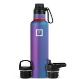 Garrafa De Água Iron °flask Camping Hiking 700 Ml Aurora 3 Tampas