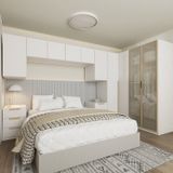 Guarda-roupa Modulado De Canto 8 Peças 10 Portas Com 2 Portas Reflecta Jade Cabecasa Madeiramadeira Branco/avelã