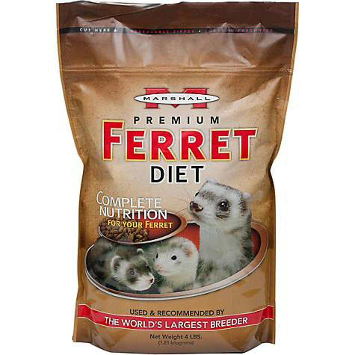Ferret Food Marshall Premium Diet 1,8 Kg, Pacote Com 2