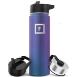 Garrafa De Água Iron °flask Camping &amp; Hiking 650 Ml Com 3 Tampas