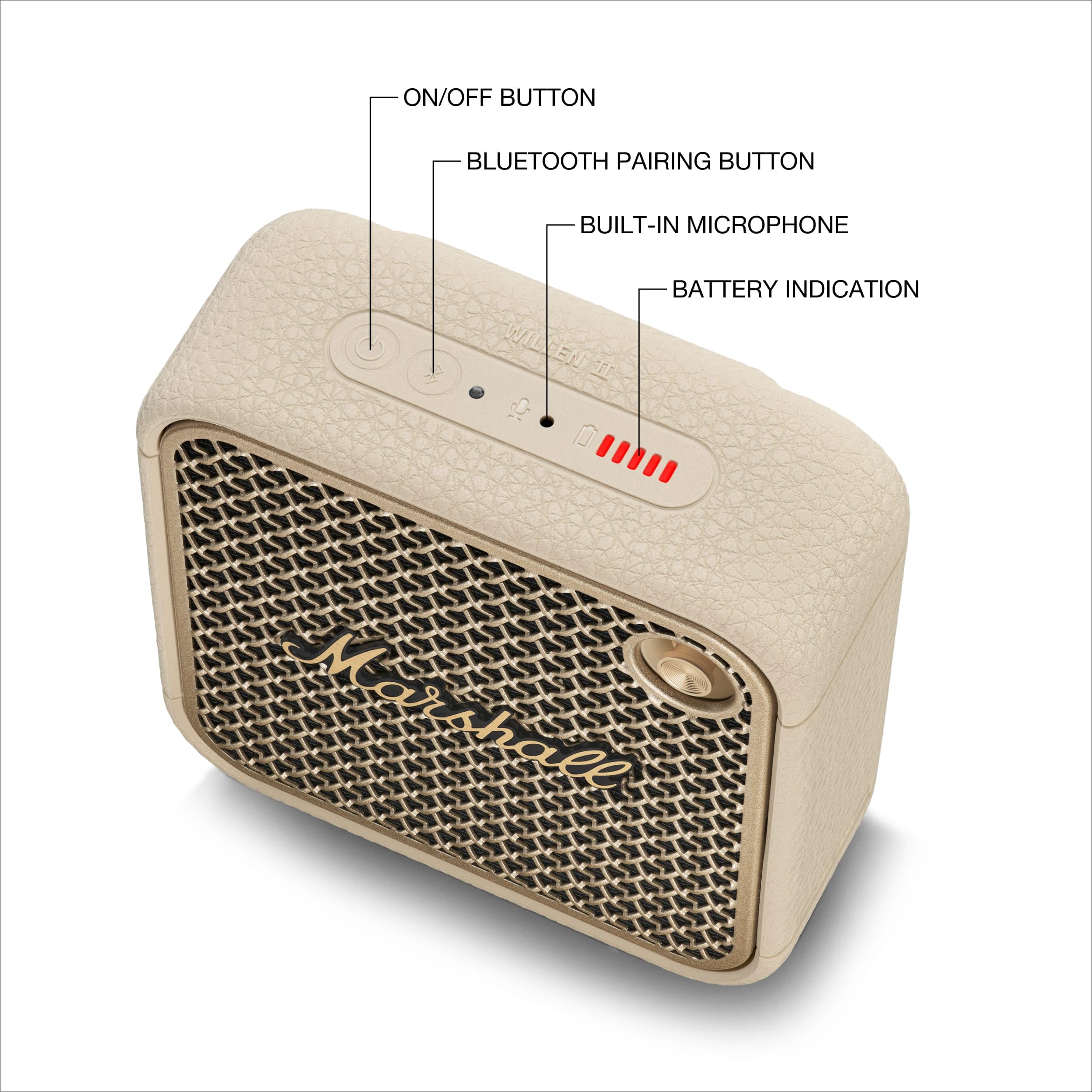 Alto-falante Portátil Bluetooth Marshall Willen Ii Cream - Carrefour