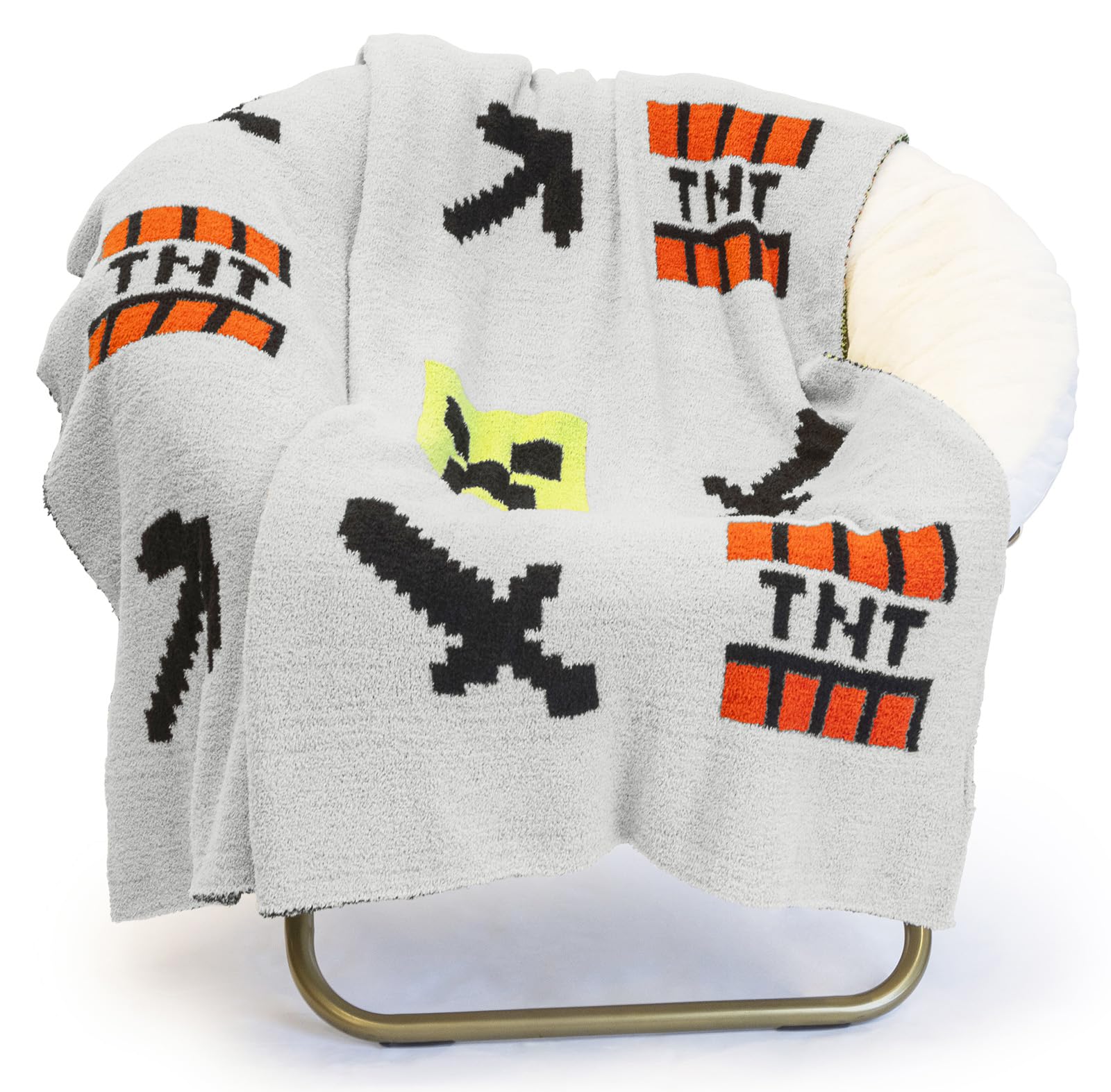 Cobertor Jay Franco Minecraft Creeper Feather Knit