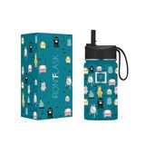 Garrafa De Água Iron °flask Kids Monsters Crew 400 Ml Com Adesivos