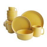 Conjunto De Louças Gibson Home Zuma 16 Unidades Service For 4 Yellow