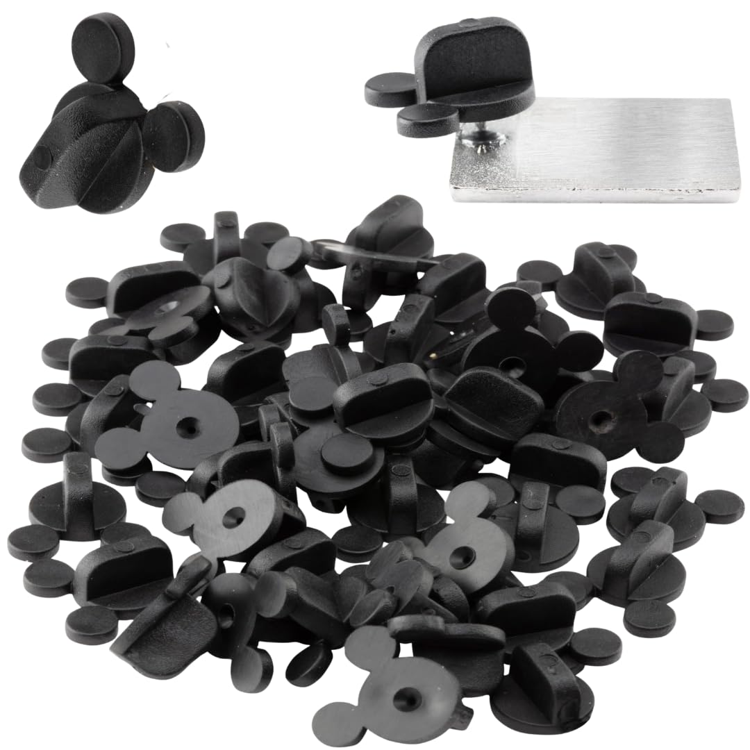 Orelhas De Mouse De Borracha De Pvc Pin Backs (50 Unidades) Para Alfinetes Disney