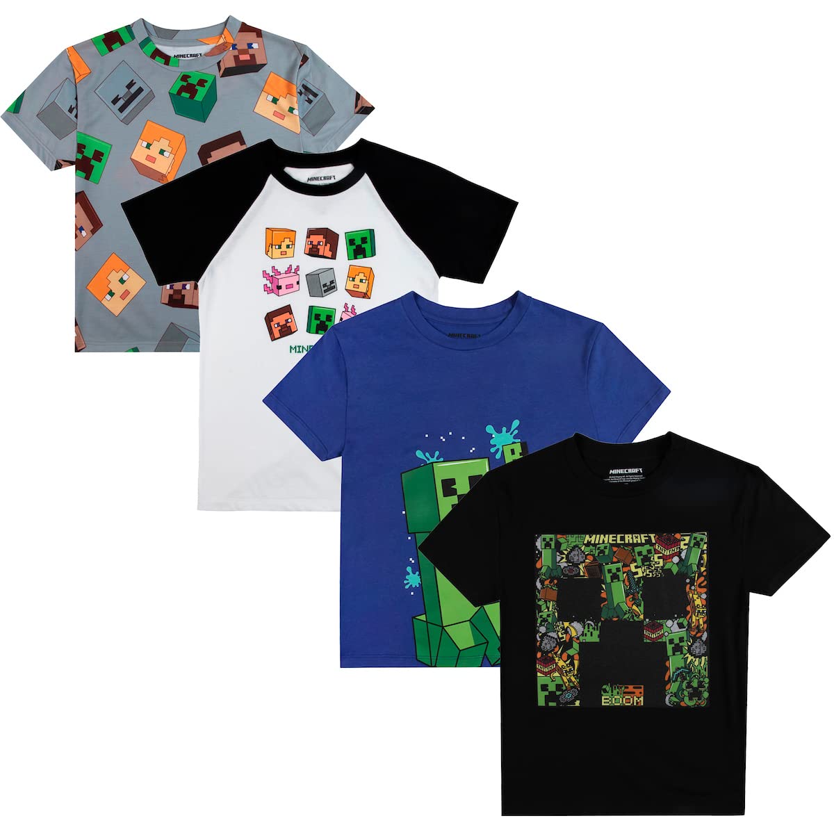 Camiseta Bioworld Minecraft Creepers And Character Heads