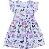 Vestido Aqhofsv Para Bebês E Meninas Com Manga Esvoaçante Princess Castle