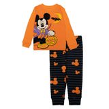 Conjunto De Pijama Disney Vampire Mickey De 2 Peças Para Crianças Em Algodão