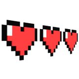 Decoração De Parede Kubik Letters Pixel Heart Zelda Minecraft Theme