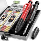 Conjunto De Lápis Carpenter Nicpro Com Apontador E 26 Recargas Com Estojo