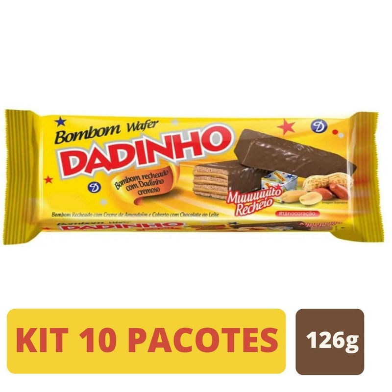 Bombom Dadinho Wafer Roll 32g - Supermercado, Mercearia Doce- na