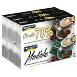 Kit 120 Pastilhas De Chocolate Montevérgine Menta 70% Cacau