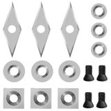 Ferramentas De Torno De Metal Duro Nnbwkixi 12pcs Para Torneamento De Torno De Madeira