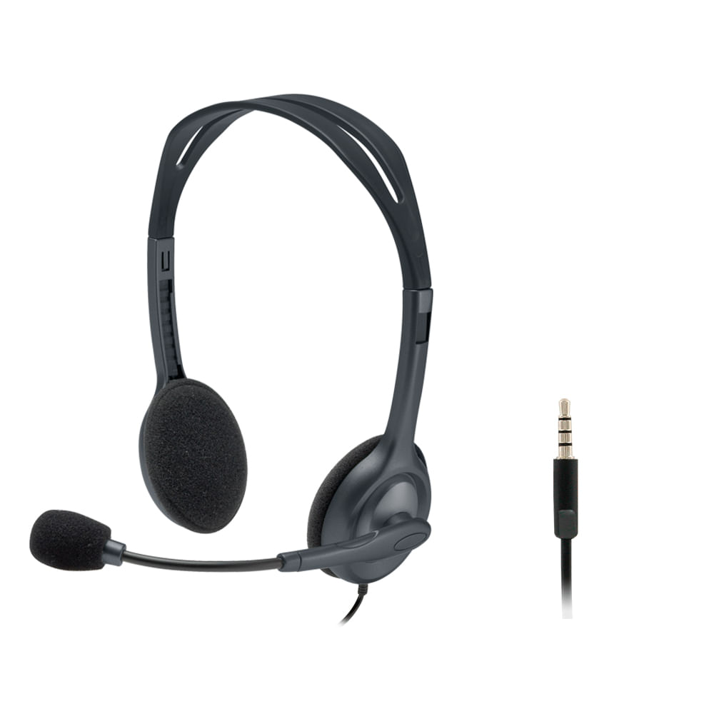 Headset com fio Logitech H111 com Microfone com Redução de Ruído e Conexão P3 3,5mm - 981-000612 Menor preço em Headset com fio Logitech H111 com Microfone com Redução de Ruído e Conexão P3 3,5mm - 981-000612