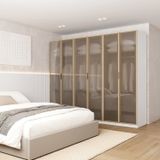 Guarda-roupa Modulado 3 Peças 6 Portas Reflecta Jade Cabecasa Madeiramadeira Branco/avelã