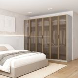 Guarda-roupa Modulado 3 Peças 6 Portas Jade Cabecasa Madeiramadeira Cinza Urbano/avelã