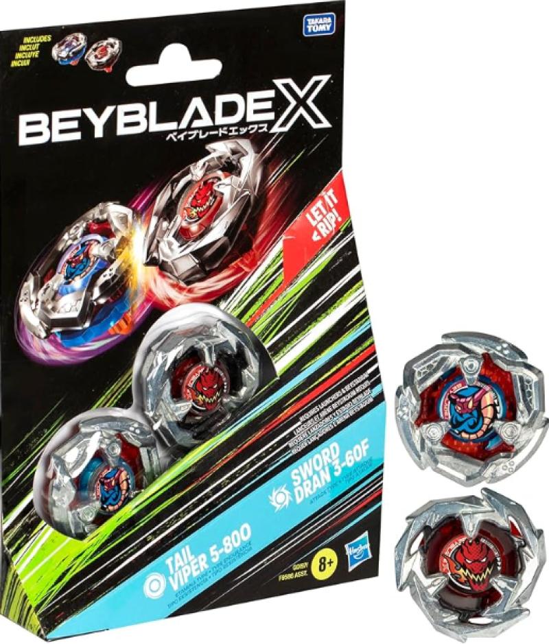 Beyblade X Tail Viper 5-80o E Sword Dran 3-60f Hasbro G0197