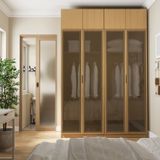 Guarda-roupa Modulado 4 Peças 8 Portas Com 4 Portas Reflecta Jade Cabecasa Madeiramadeira Avelã