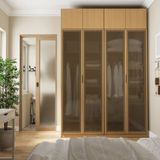 Guarda-roupa Modulado 4 Peças 8 Portas Reflecta Jade Cabecasa Madeiramadeira Avelã