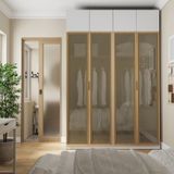 Guarda-roupa Modulado 4 Peças 8 Portas Jade Cabecasa Madeiramadeira Branco/avelã