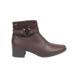 Botas Feminina  Cano Baixa Salto Medio Mississipi  - Marrom - 35