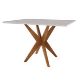 Mesa De Jantar 4 Lugares 120x90cm Donna Mel Natural/off White