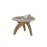 Mesa de Centro Jade em MDF Artely Off WhitePinho