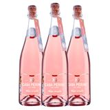 Kit 3 Garrafas Espumante Casa Perini Aquarela Moscatel Rosé 750ml